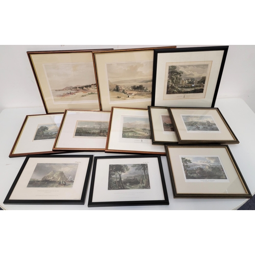 594 - SEVENTEEN VICTORIAN FRAMED PRINTS OF LOCAL INTEREST
scenes of Greenock, Port Glasgow, Dumbarton, Loc... 