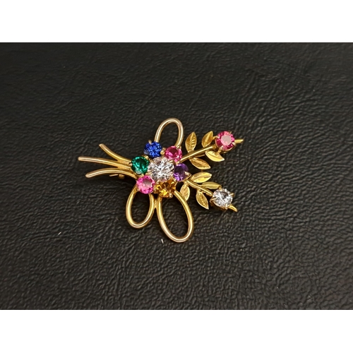 67 - MULTI GEM SET FLORAL DESIGN BROOCH
the gemstones comprising ruby, sapphire amethyst, emerald, citrin... 