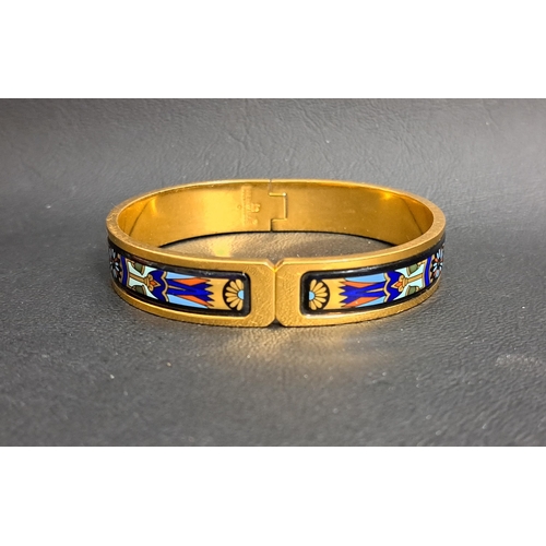 162 - ENAMEL DECORATED BALLERINA CLASP BANGLE BY FREY WILLE
the enamel with Egyptian style decoration in t... 