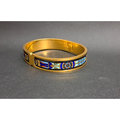 162 - ENAMEL DECORATED BALLERINA CLASP BANGLE BY FREY WILLE
the enamel with Egyptian style decoration in t... 