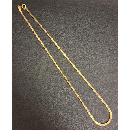 24 - NINE CARAT GOLD NECK CHAIN
39cm and 4.7 grams