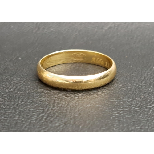 106 - FOURTEEN CARAT GOLD WEDDING BAND
ring size U and approximately 3.3 grams