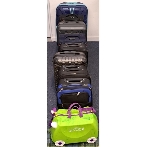 7 - SELECTION OF NINE SUITCASES
including: Trunki, Eagle, Revelation and Polo (9)
Note: Suitcases and ba... 