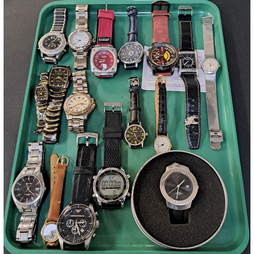 100 - SELECTION OF WATCHES 
including Skagen, Weiqin, Seiko, Cartier, Citron, Philip Mercier, Accurist, Br... 