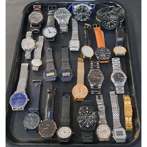 136 - SELECTION OF LADIES AND GENTLEMEN'S WRISTWATCHES
including Holzkern, Mondaine, Armani Exchange, Loru... 