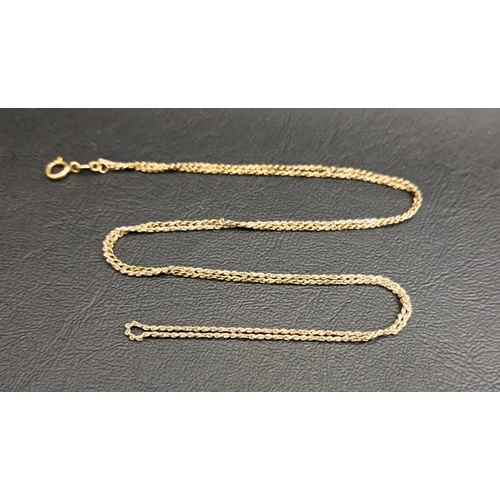 176 - EIGHTEEN CARAT GOLD NECK CHAIN
62.5cm long and approximately 5.2 grams