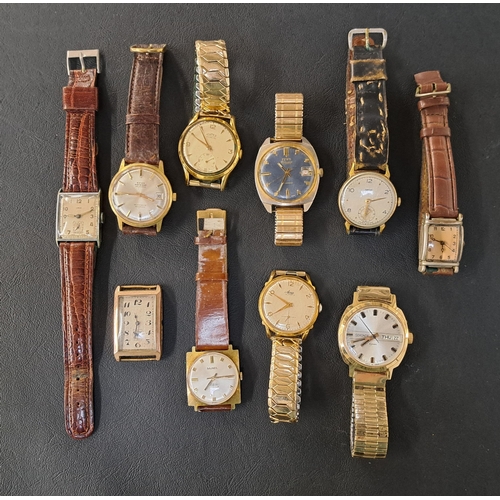 207 - INTERESTING SELECTION OF GENTLEMEN'S VINTAGE WATCHES
including Avia 15 jewels, Swiss Emperor 25 jewe... 