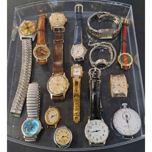 241 - SELECTION OF VINTAGE WATCHES
including Oris, Ingersoll 17 Jewels, Sekonda, Timex and Kingston; toget... 