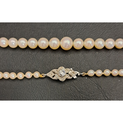 141 - GOOD QUALITY GRADUATED PEARL NECKLACE
the pearls ranging in size from 3.9mm to 8mm in diameter, with... 