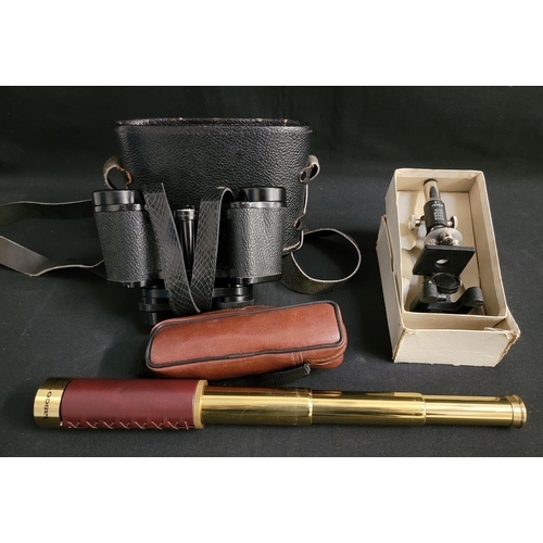 471 - VINTAGE BOOTS COATED OPTICS ADMIRAL II 8x30 BINOCULARS
within black leather case, alongside a boxed,... 