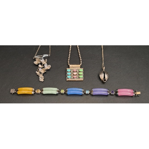 70 - INTERESTING SELECTION OF SILVER AND SILVER MOUNTED JEWELLERY
comprising a silver pendant in the form... 