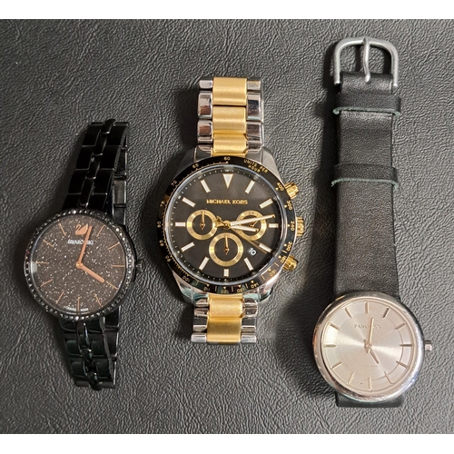 157 - THREE FASHION WATCHES
comprising Michael Kors (model MK-6835), Swarovski and Pandora (3)