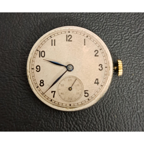 194 - GENTLEMAN'S NINE CARAT GOLD CASED WRISTWATCH
circa 1940s, the dial with Arabic numerals and subsidia... 