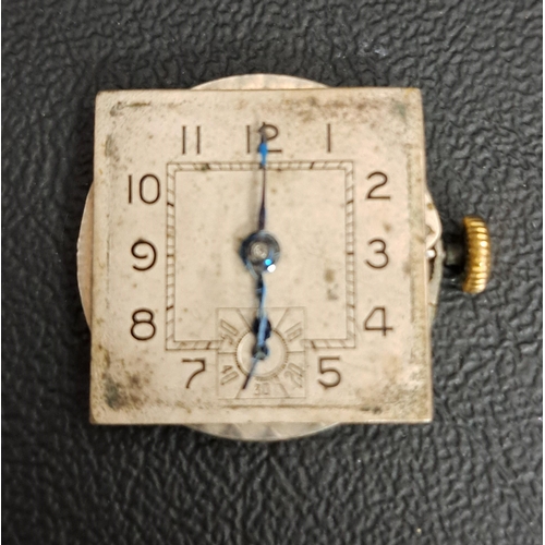 224 - GENTLEMAN'S NINE CARAT GOLD CASED WRISTWATCH
circa 1930s, the dial with Arabic numerals and subsidia... 