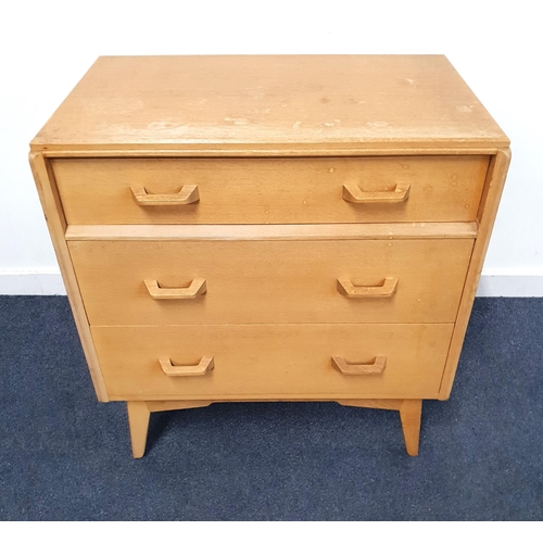 729 - MID-CENTURY G-PLAN OAK CHEST OF DRAWERS
as part of the 'Brandon' range, the top drawer divided into ... 