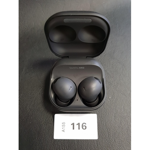 116 - PAIR OF SAMSUNG EARBUDS
in charging case, model SM-R510