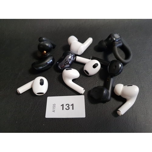 131 - SELECTION OF ELEVEN LOOSE EARBUDS
including Apple and Skullcandy (11)