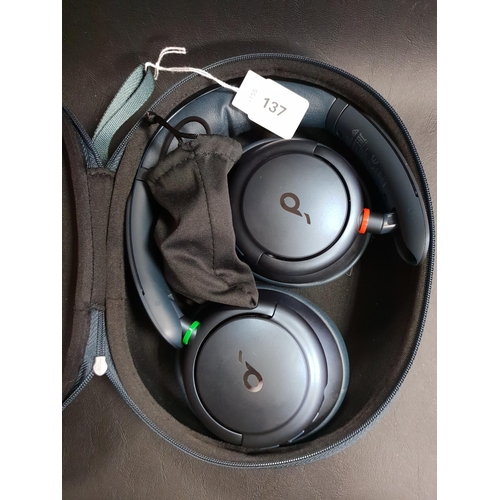 137 - PAIR OF SOUNDCORE Q35 NOISE VANCELLING HEADPHONES
in case