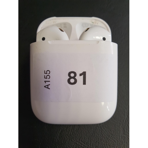 81 - PAIR OF APPLE AIRPODS 2ND GENERATION
in Lightning charging case