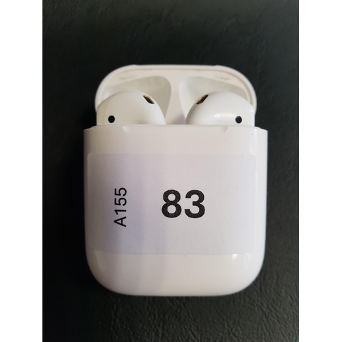 83 - PAIR OF APPLE AIRPODS 2ND GENERATION
in Lightning charging case