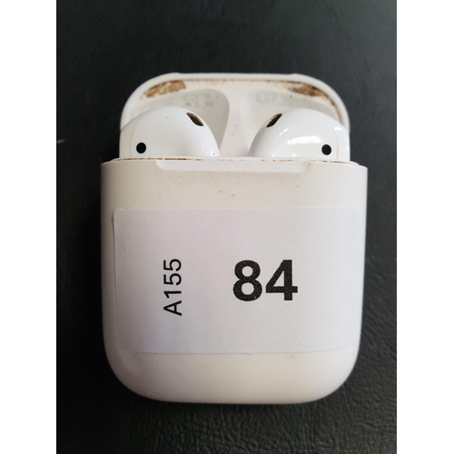 84 - PAIR OF APPLE AIRPODS 2ND GENERATION
in Lightning charging case
Note: the case and airpods are very ... 