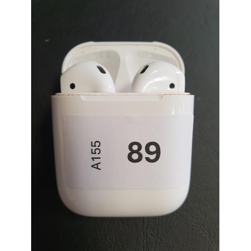 89 - PAIR OF APPLE AIRPODS 2ND GENERATION
in Lightning charging case