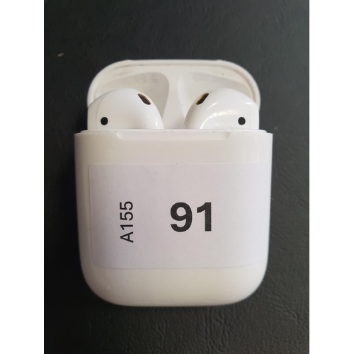 91 - PAIR OF APPLE AIRPODS 2ND GENERATION
in Lightning charging case