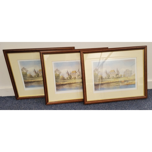 590 - SELECTION OF THREE LIMITED INVERARAY CASTLE PRINTS
by Ken Burton, each signed and numbered from an e... 