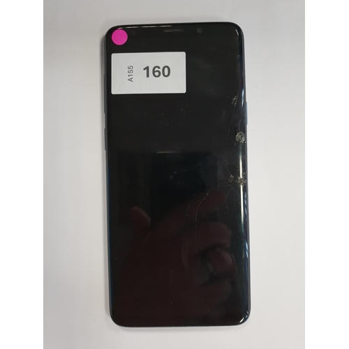 160 - SAMSUNG GALAXY S9 PLUS
model SM-G965F/DS; IMEI 355224090241669; Google Account Locked. Screen is sma... 