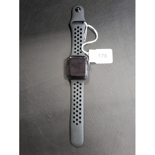 178 - APPLE WATCH SERIES 6
40mm case; model A2291; S/N GY6DL47VQ1RR; Apple Account Locked. 
Note: It is th... 