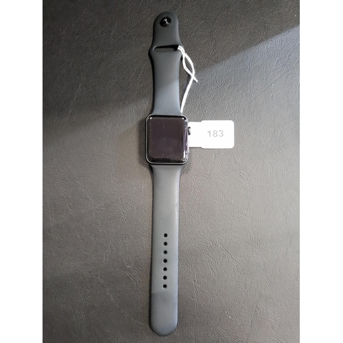 183 - APPLE WATCH SERIES 3
42mm case; model A1859; S/N GJ9D7F6CJ5X4; Apple Account Locked; 
Note: It is th... 