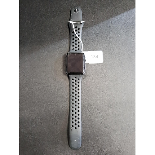 184 - APPLE WATCH SERIES 3
42mm case; unable to remove strap to get model number or serial number; Apple A... 