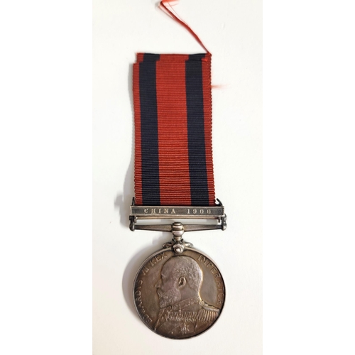 549 - MERCANTILE MARINE OFFICER TRANSPORT MEDAL 1899-1902
with single clasp, China 1900, named to D. Y. Mu... 