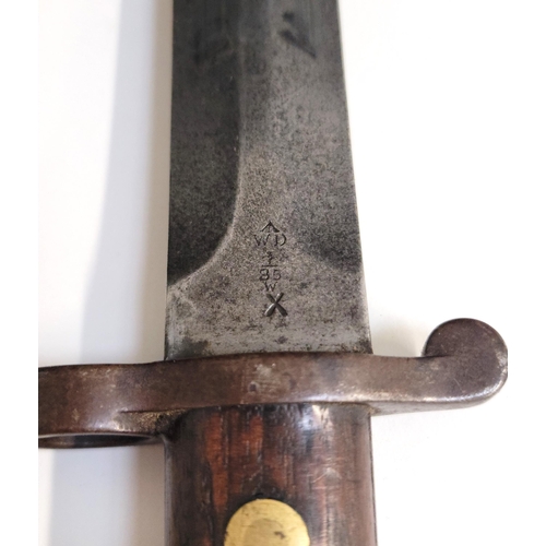 555 - BRITISH 1888 PATTERN LEE METFORD BAYONET
marked 'Wilkinson' and with war department stamps to ricass... 