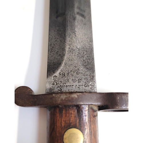 555 - BRITISH 1888 PATTERN LEE METFORD BAYONET
marked 'Wilkinson' and with war department stamps to ricass... 