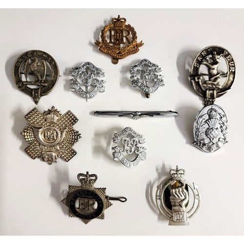 557 - COLLECTION OF ELEVEN MILITARY CAP BADGES AND OTHER
including 5th Seaforth Highlanders; Highland Ligh... 