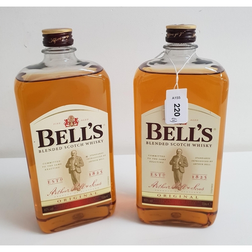 220 - TWO BOTTLES OF BELL'S BLENDED SCOTCH WHISKY
both 40% and 1L
Note: You must be over the age of 18 to ... 