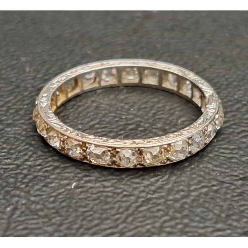 95 - DIAMOND ETERNITY RING
the diamonds totalling approximately 1.1cts, in unmarked white gold (tests as ... 