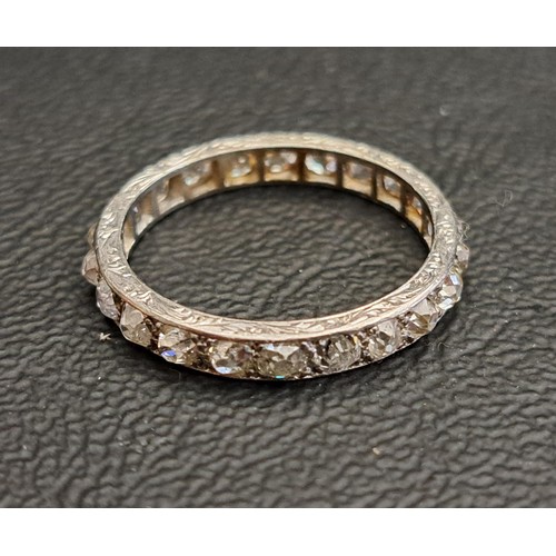 95 - DIAMOND ETERNITY RING
the diamonds totalling approximately 1.1cts, in unmarked white gold (tests as ... 