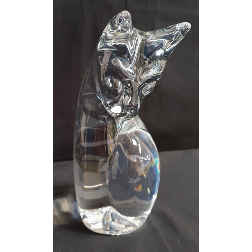 315 - DAUM GLASS CAT
etched signature to base 'Daum France', 23cm high