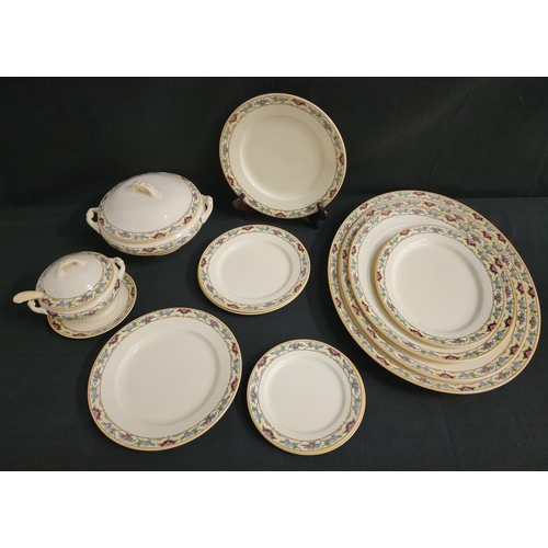 357 - WEDGWOOD 'DOROTHY' DINNER SERVICE
all in cream with floral decoration, comprising ten dinner plates,... 