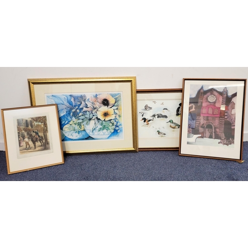 593 - SELECTION OF FOUR PRINTS
each glazed and framed, comprising Rosina Wachtmeister, 64 x 48cm; 'The Sti... 