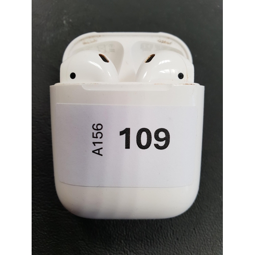 109 - PAIR OF APPLE AIRPODS 2ND GENERATION
in Lightning charging case