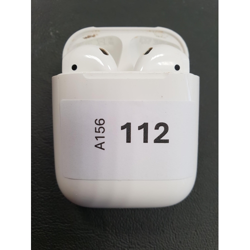 112 - PAIR OF APPLE AIRPODS 2ND GENERATION
in Lightning charging case