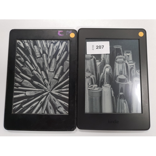 TWO AMAZON KINDLE PAPERWHITE 3 E-READER
serial numbers G090 G105 6092 05Q5 and G090 G105 6382 06KU
Note: One with damage and wear to case, nail varnish initials, and with bright spots to the screen.
Note: It is the buyer's responsibility to make all necessary checks prior to bidding to establish if the device is blacklisted/ blocked/ reported lost. Any checks made by Mulberry Bank Auctions will be detailed in the description. Please Note - No refunds will be given if a unit is sold and is subsequently discovered to be blacklisted or blocked etc.