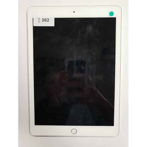 262 - APPLE IPAD 6TH GENERATION - A1893 - WIFI 
serial number DMPW6BRTJF8K. Apple account locked. 
Note: I... 