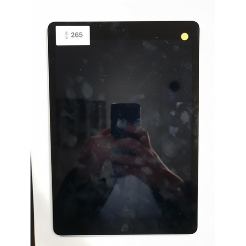 265 - APPLE IPAD 9TH GEN - A2602 - WIFI 
serial number M49JJLHVY6. NOT Apple account locked. 
Note: It is ... 