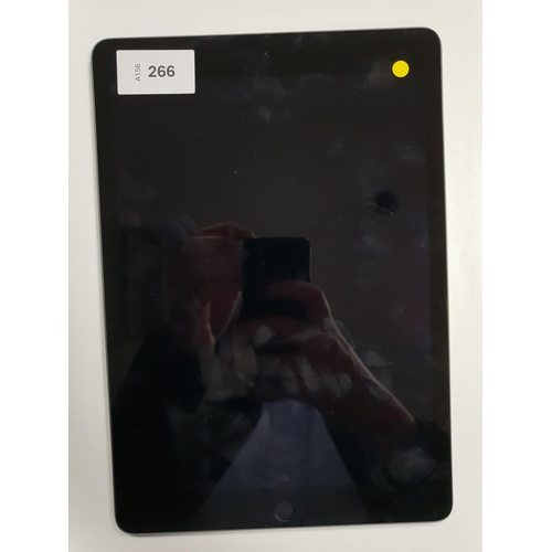 266 - APPLE IPAD 9TH GEN - A2602 - WIFI 
serial number X056XQ2G3X. Apple account locked. 
Note: It is the ... 