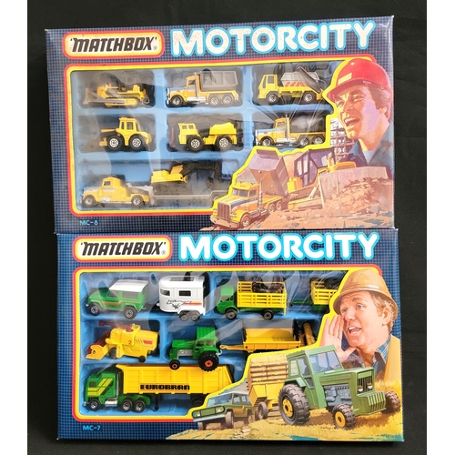 452 - BOXED MATCHBOX MOROCITY MC-7 & 8
MC-7 with green and yellow farm set, MC-8 with yellow construction ... 