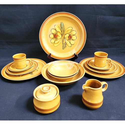 268 - VINTAGE INTERNATIONAL CALYPSO JAPANESE STONEWARE PART DINNER SET
comprising eight dinner plates, eig... 